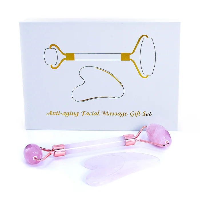 Facial roller and gua sha gift set