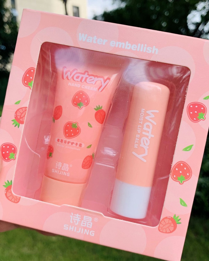 Lip Balm & Hand Cream Set (Strawberry)